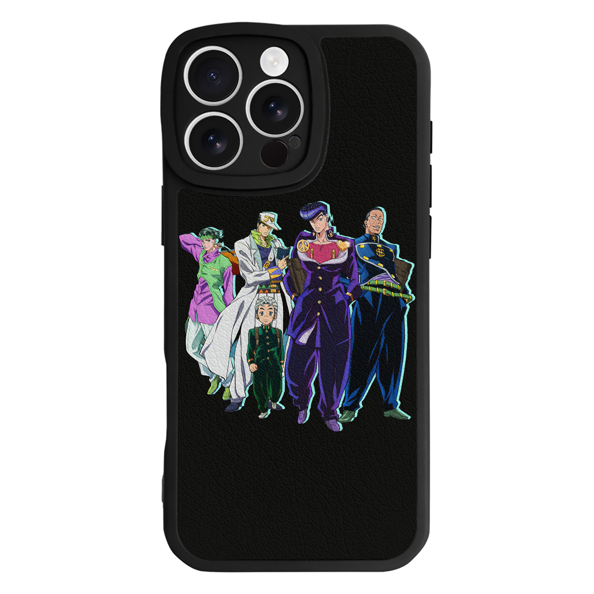 （画像用） ジョジョの奇妙な冒険 JoJo's Bizarre Adventure 【iPhone 16シリーズ対応】シリコンスマホケース（レザー調） 材質：シリコン